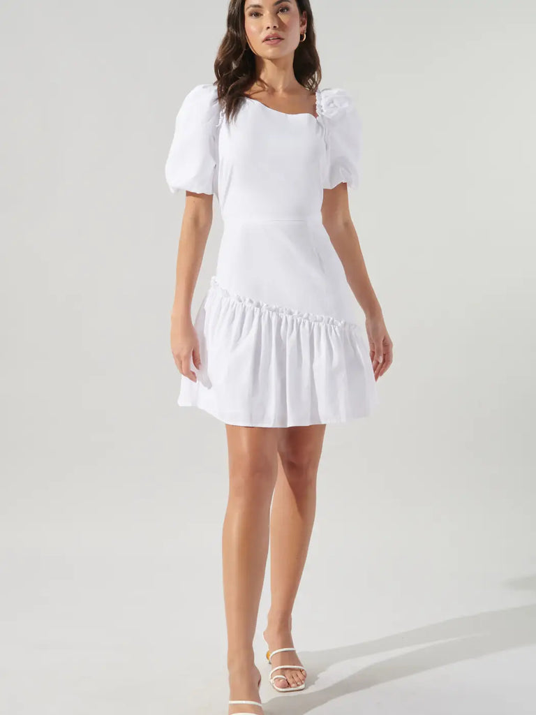 Poplin White Mini Dress S / White