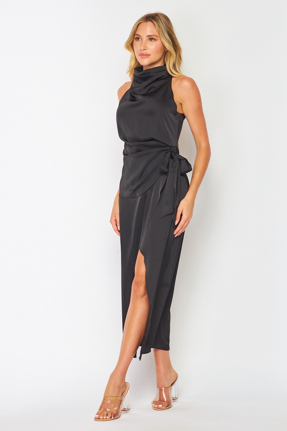 Hackett Black Cowl Neck Dress