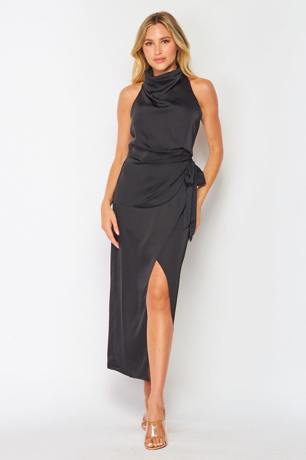 Hackett Black Cowl Neck Dress