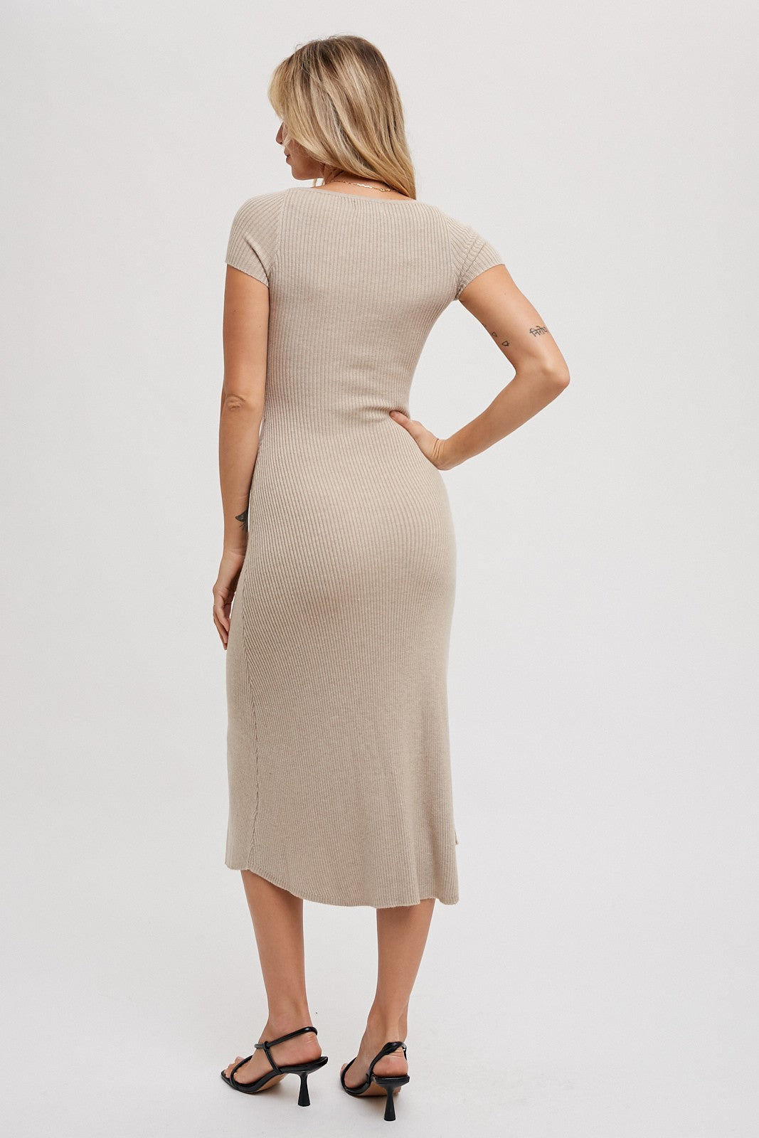 Ingram Beige Knit Midi Dress S / Beige