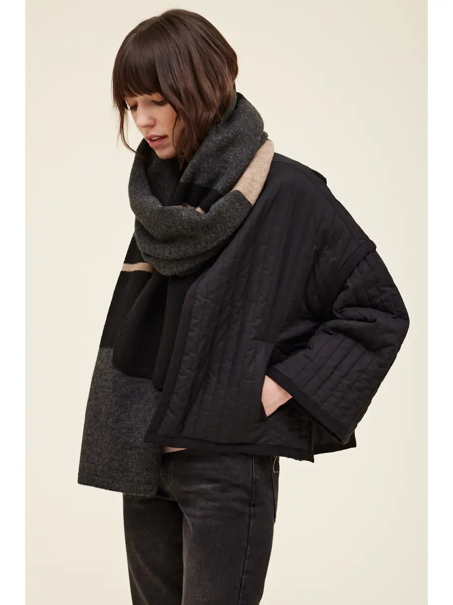 GG Colorblock Knit Scarf