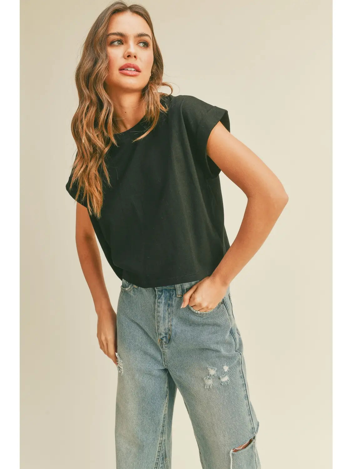 Karen Black Cuffed Tee