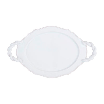 TWISTED HANDLE CERAMIC PLATTER