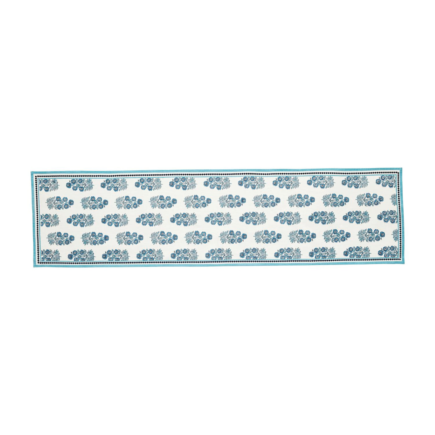 Blue BLOCK PRINT TABLE RUNNER