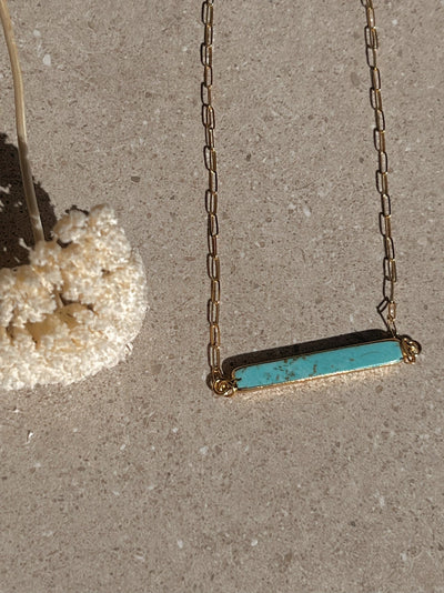 Turquoise Bar Necklace