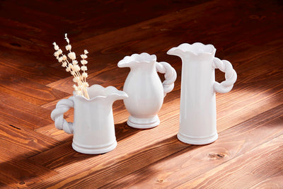 Medium Twisted Handle Pitcher Vase