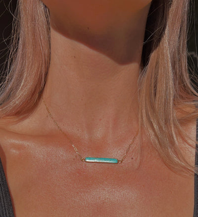 Turquoise Bar Necklace