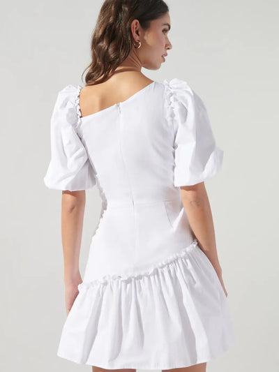 Poplin White Mini Dress