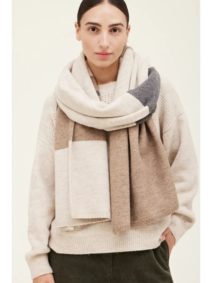 GG Colorblock Knit Scarf