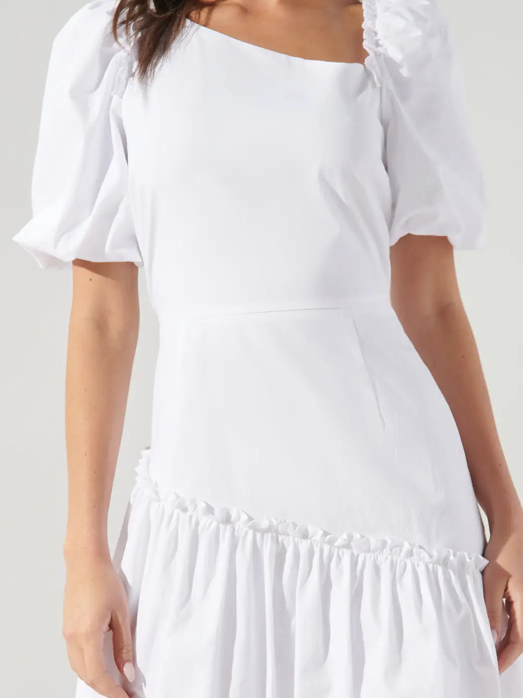 Poplin White Mini Dress