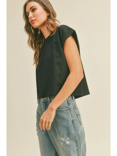 Karen Black Cuffed Tee