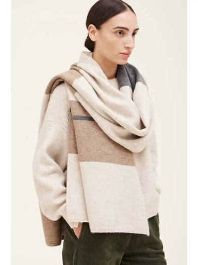 GG Colorblock Knit Scarf