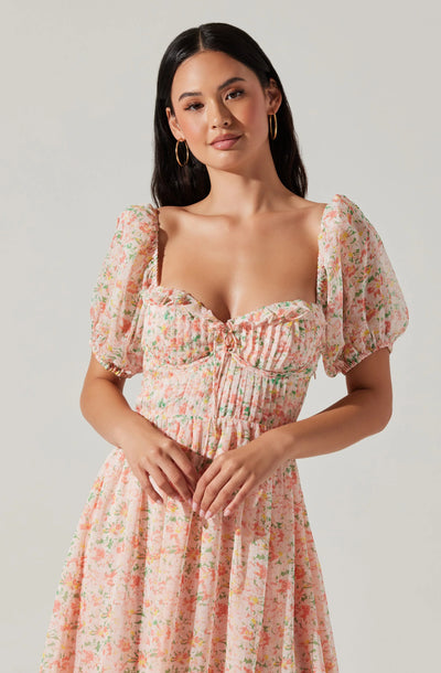 Lunaria Orange Floral Dress
