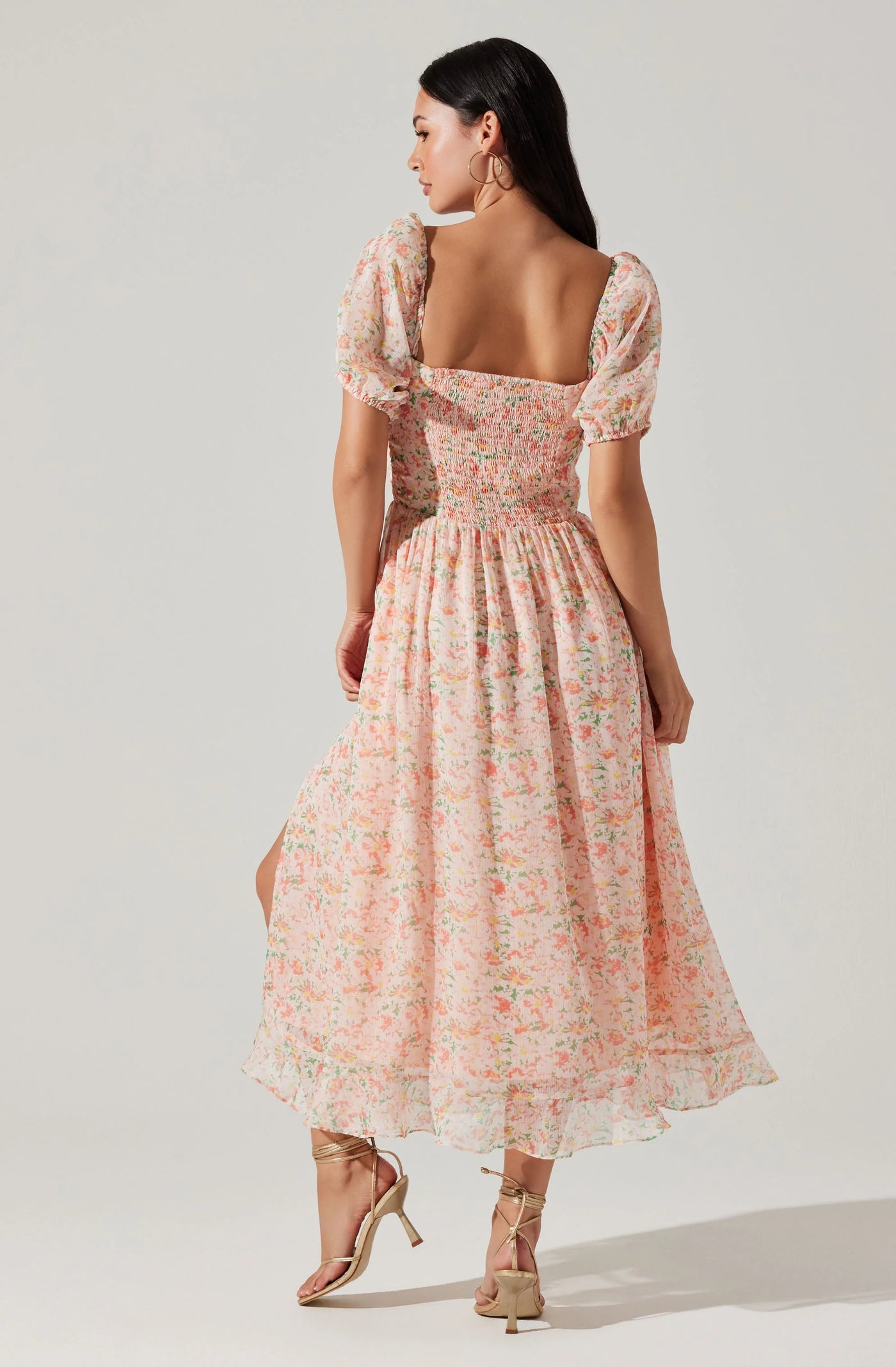 Lunaria Orange Floral Dress