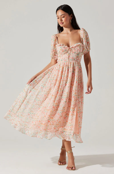 Lunaria Orange Floral Dress