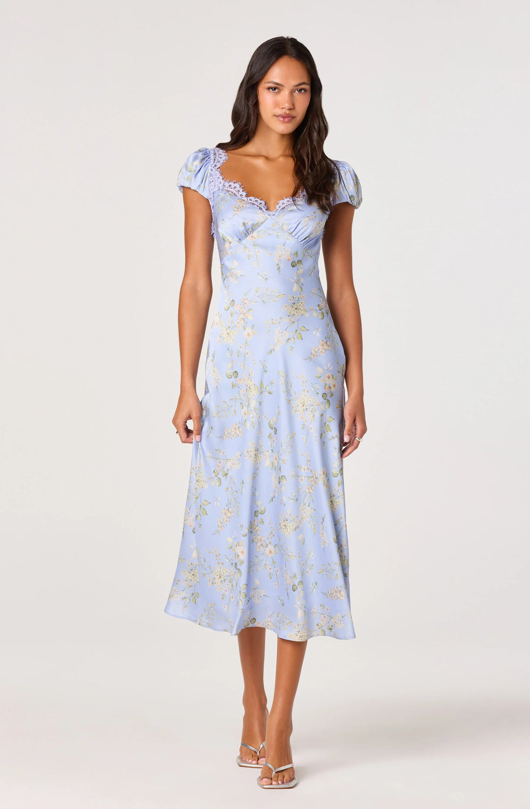 morrison floral satin midi dress Morrison Martinique Rouched Midi Dress Blush Floral Print Size 4/AU 14