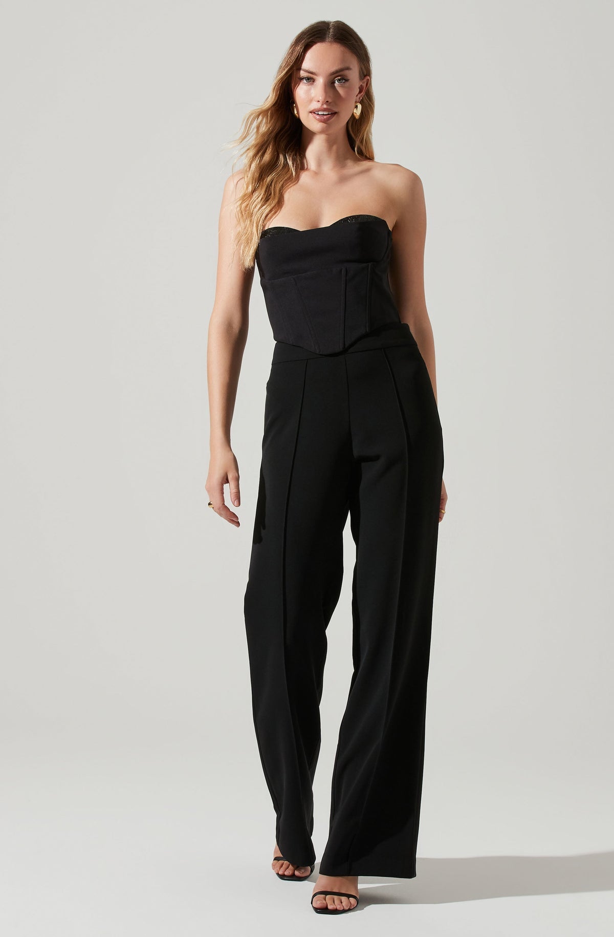 Madison High Waist Pintuck Trouser Pants