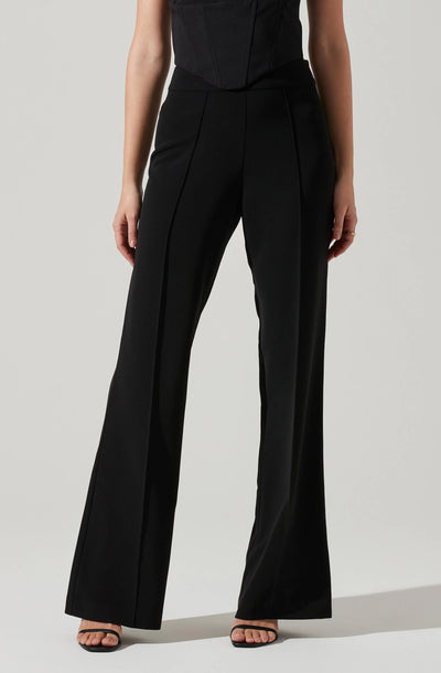 Madison High Waist Pintuck Trouser Pants