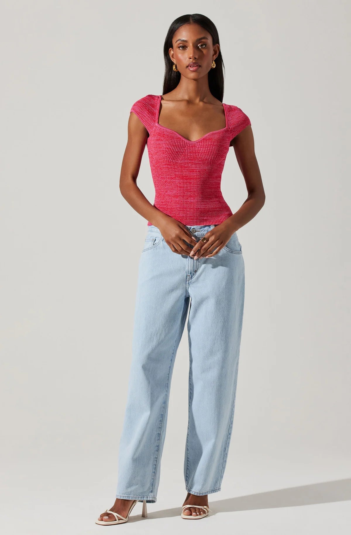 Eloah Pink Ribbed Sweater