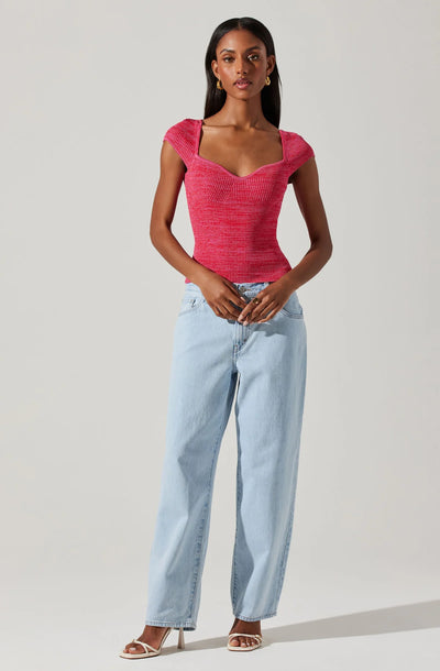 Eloah Pink Ribbed Sweater