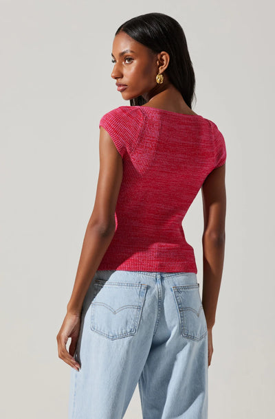 Eloah Pink Ribbed Sweater