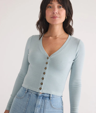 Lexi Rib Sun-In Button Through -Slate