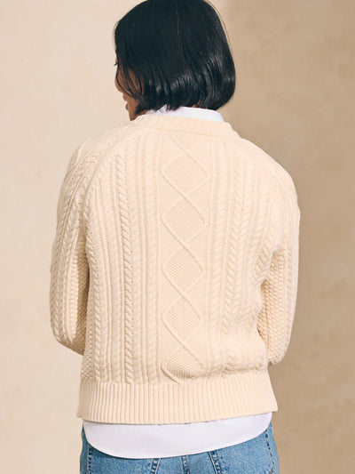Sunwashed Cable Crew Sweater