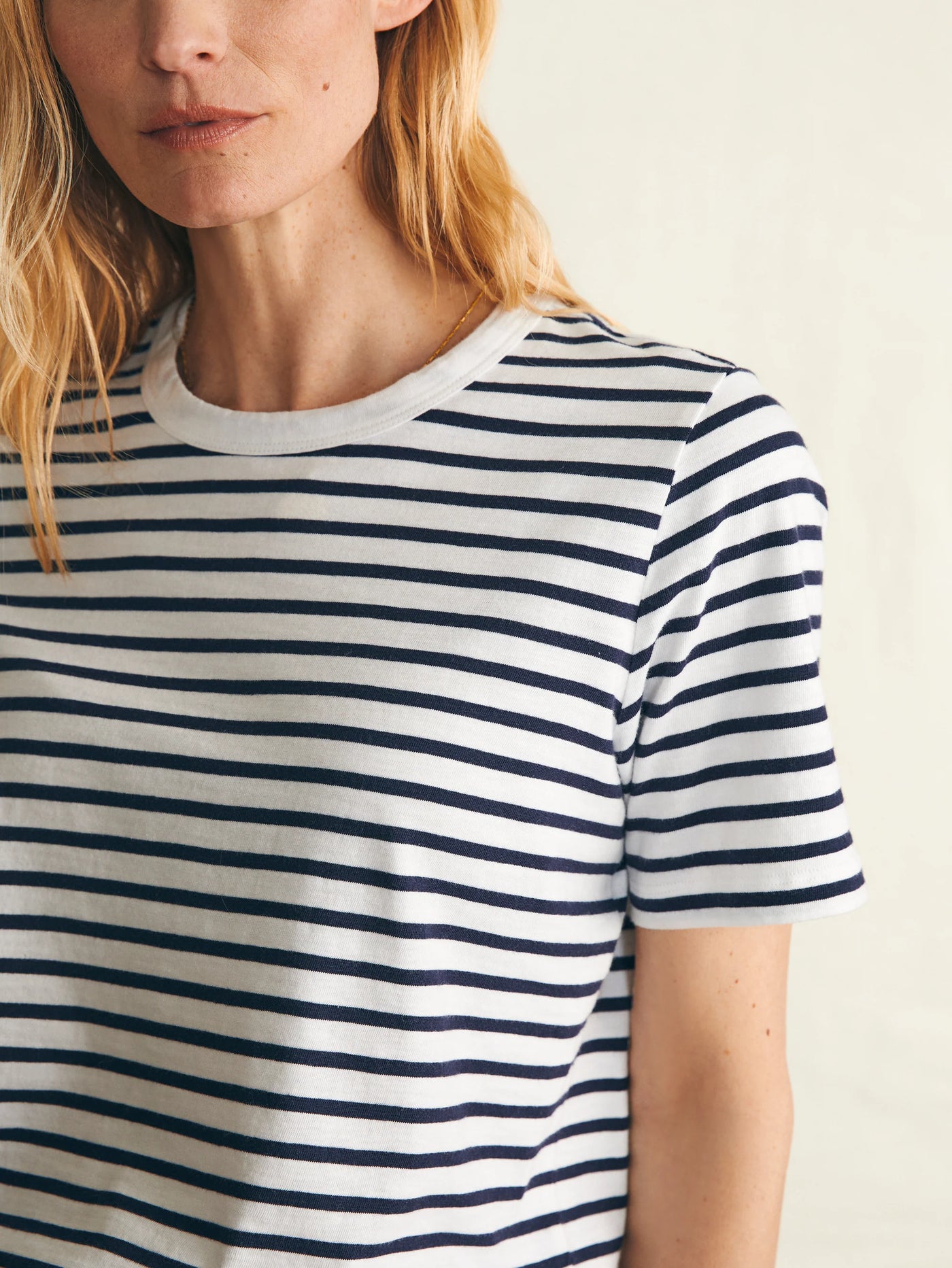 Sunwashed Crew Tee Regatta Stripe