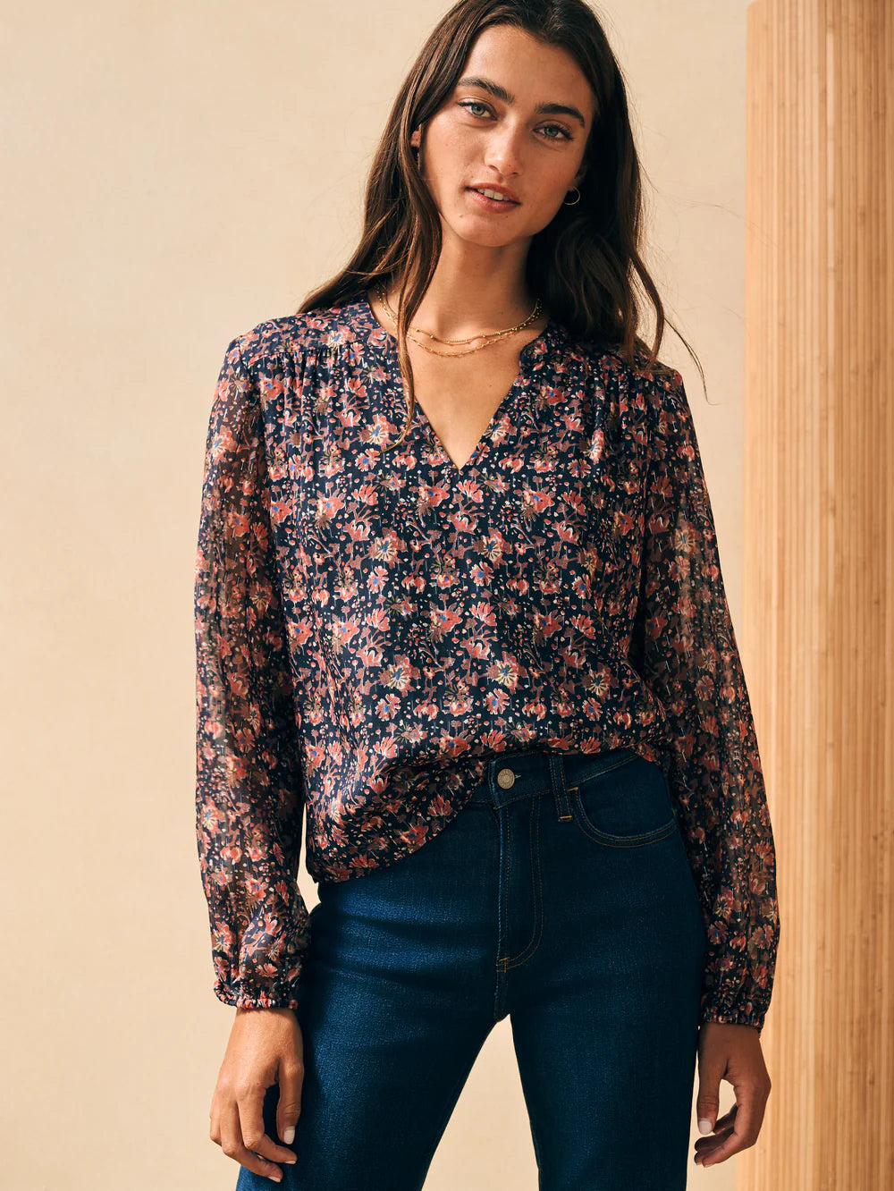 Silk Cotton Sage Wood Blouse