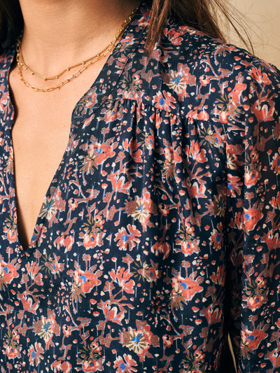 Silk Cotton Sage Wood Blouse