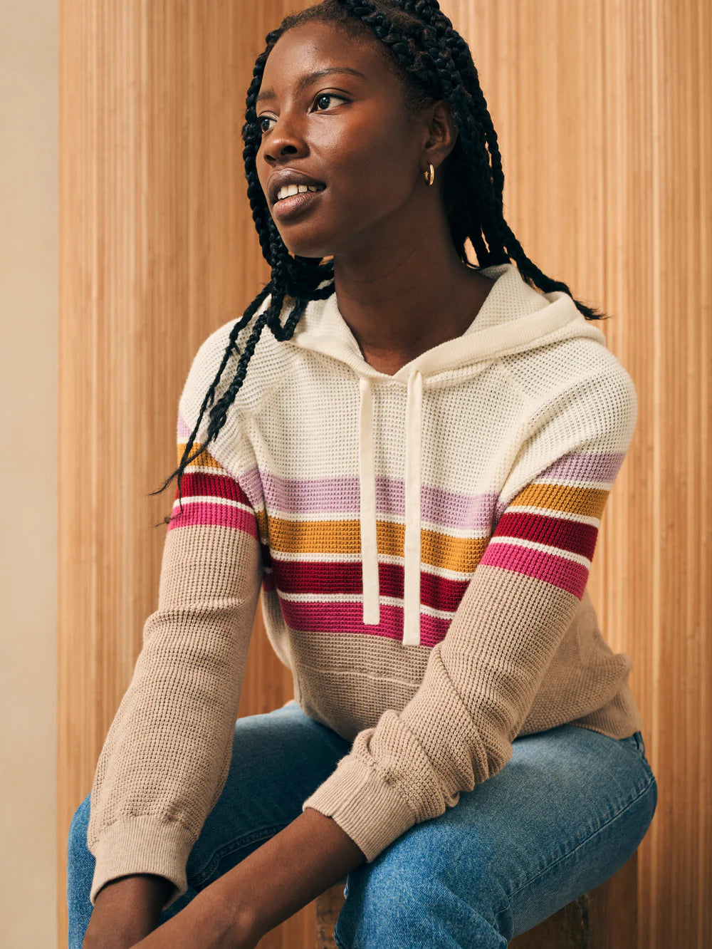 Throwback Organic Cotton & Cashmere Sweater Hoodie