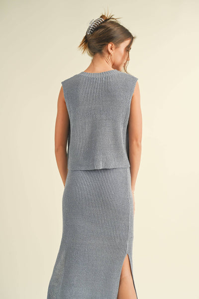 Ricci Blue Knit Skirt