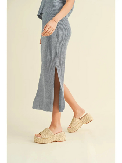 Ricci Blue Knit Skirt