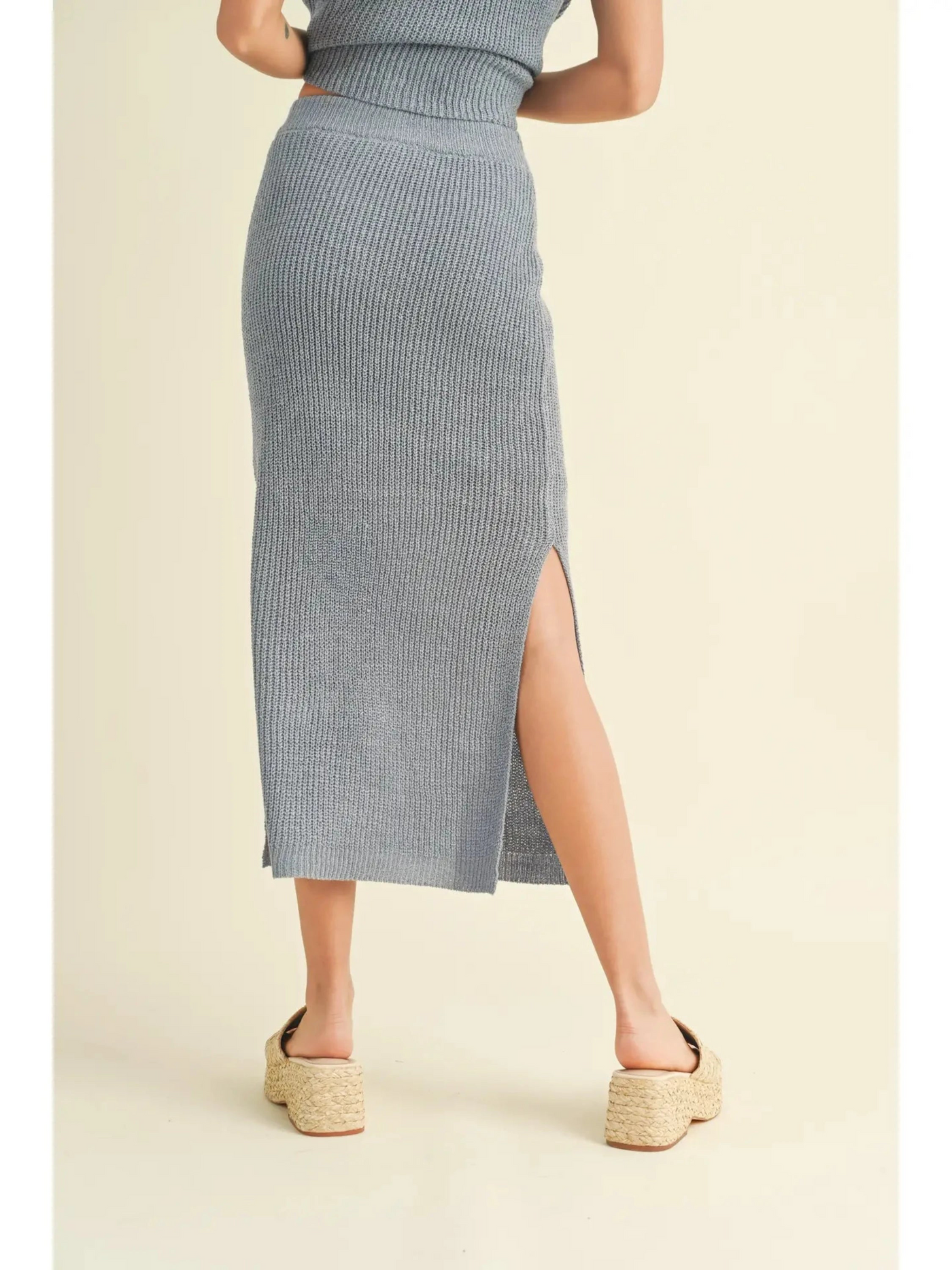 Ricci Blue Knit Skirt