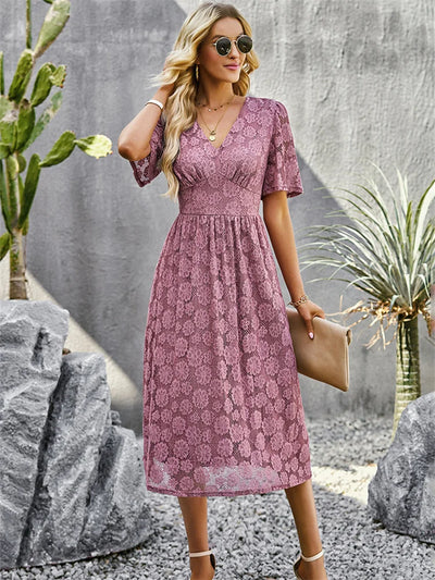 Yoder Pink Floral Dress