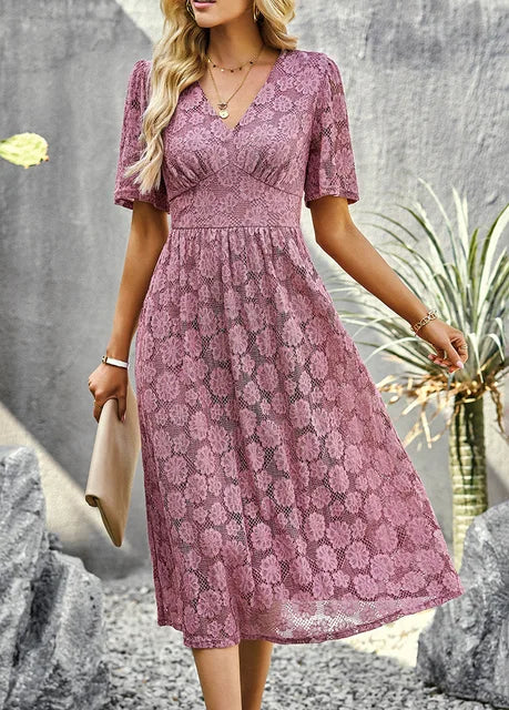 Yoder Pink Floral Dress