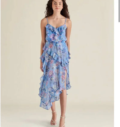 Delphine Blue Floral Dress