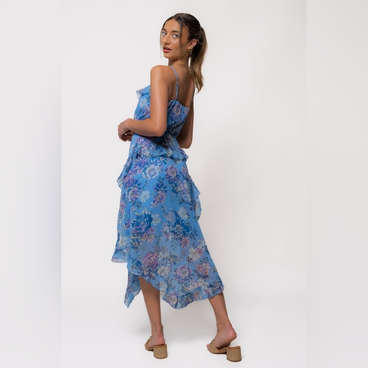 Delphine Blue Floral Dress