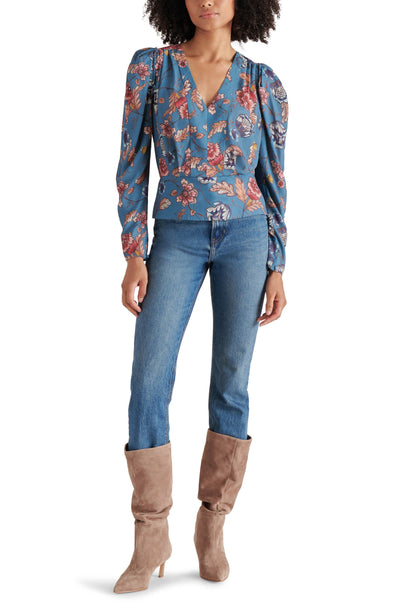 Saige Cadet Blue Top