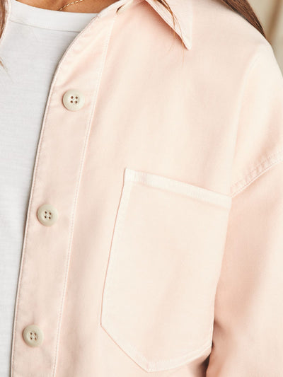 Stretch Terry Peach Whip Overshirt