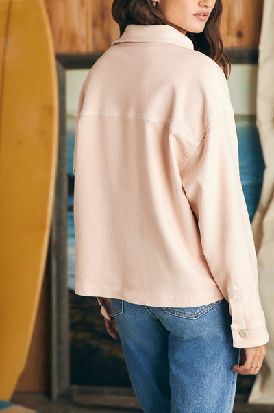 Stretch Terry Peach Whip Overshirt