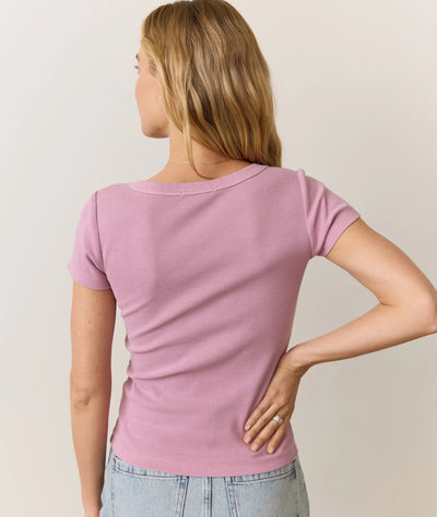 Sun-In Lexi Faded Rose Scoop Tee