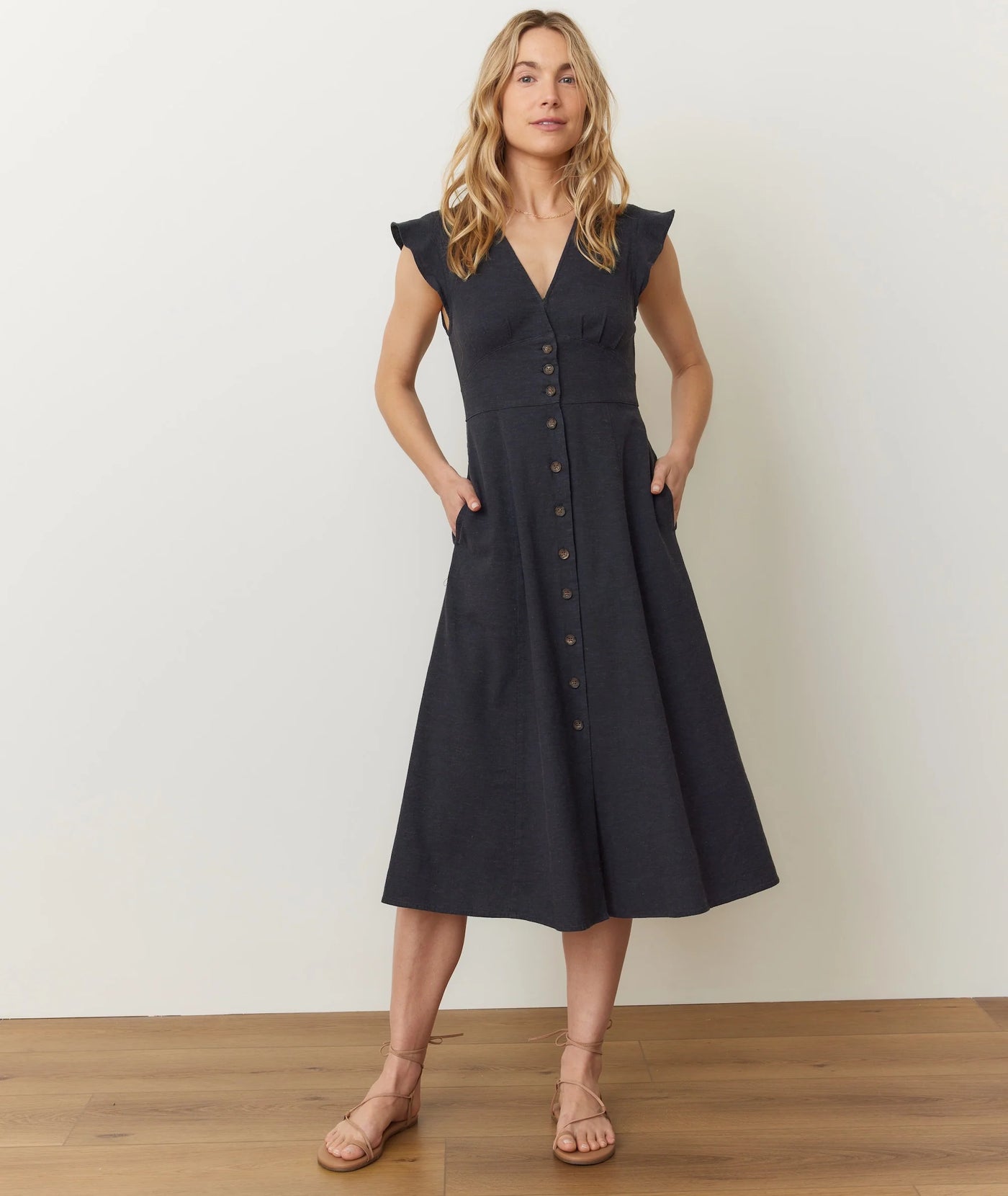 Camila Midi Black Dress