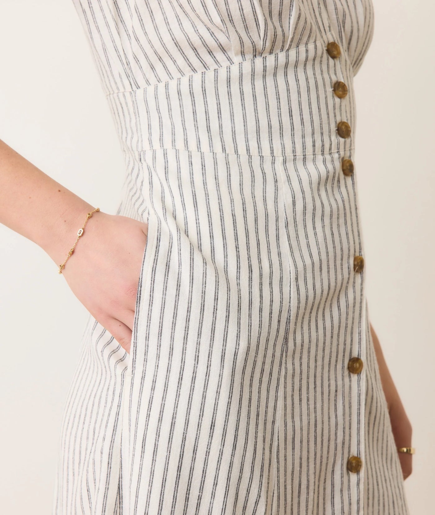 Camila Maxi Dress - Navy Stripe