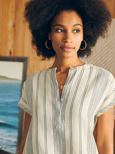 Dream Cotton Gauze Desmond Top Stripe