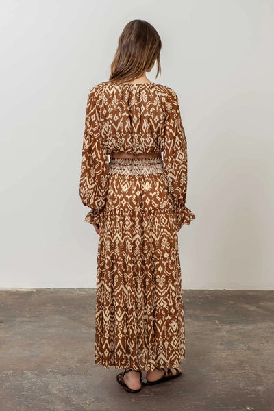 Ikat Brown Skirt