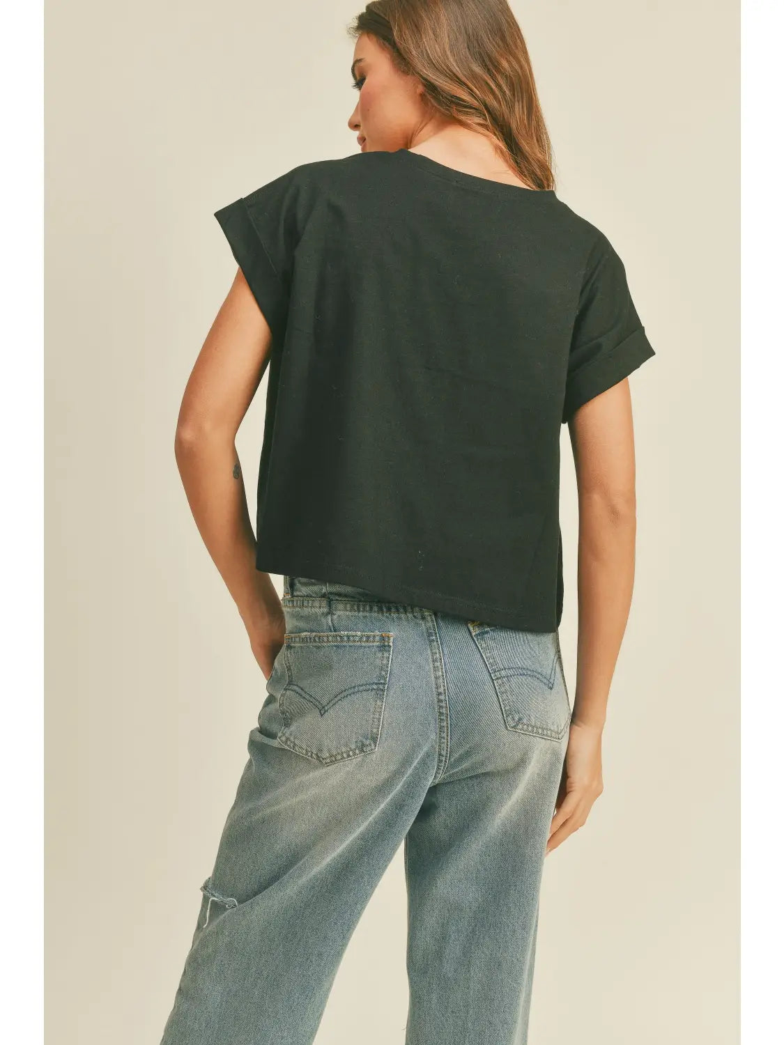 Karen Black Cuffed Tee