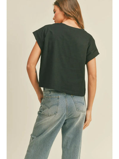 Karen Black Cuffed Tee