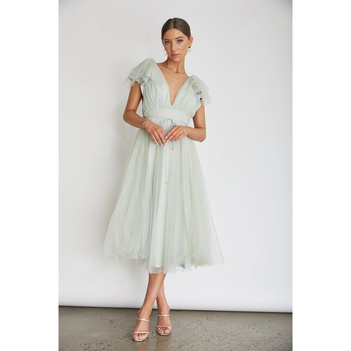 Cecilia Sage Tulle Dress