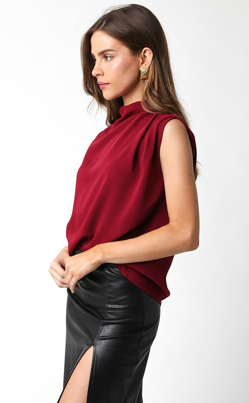 Denise Burgundy Top